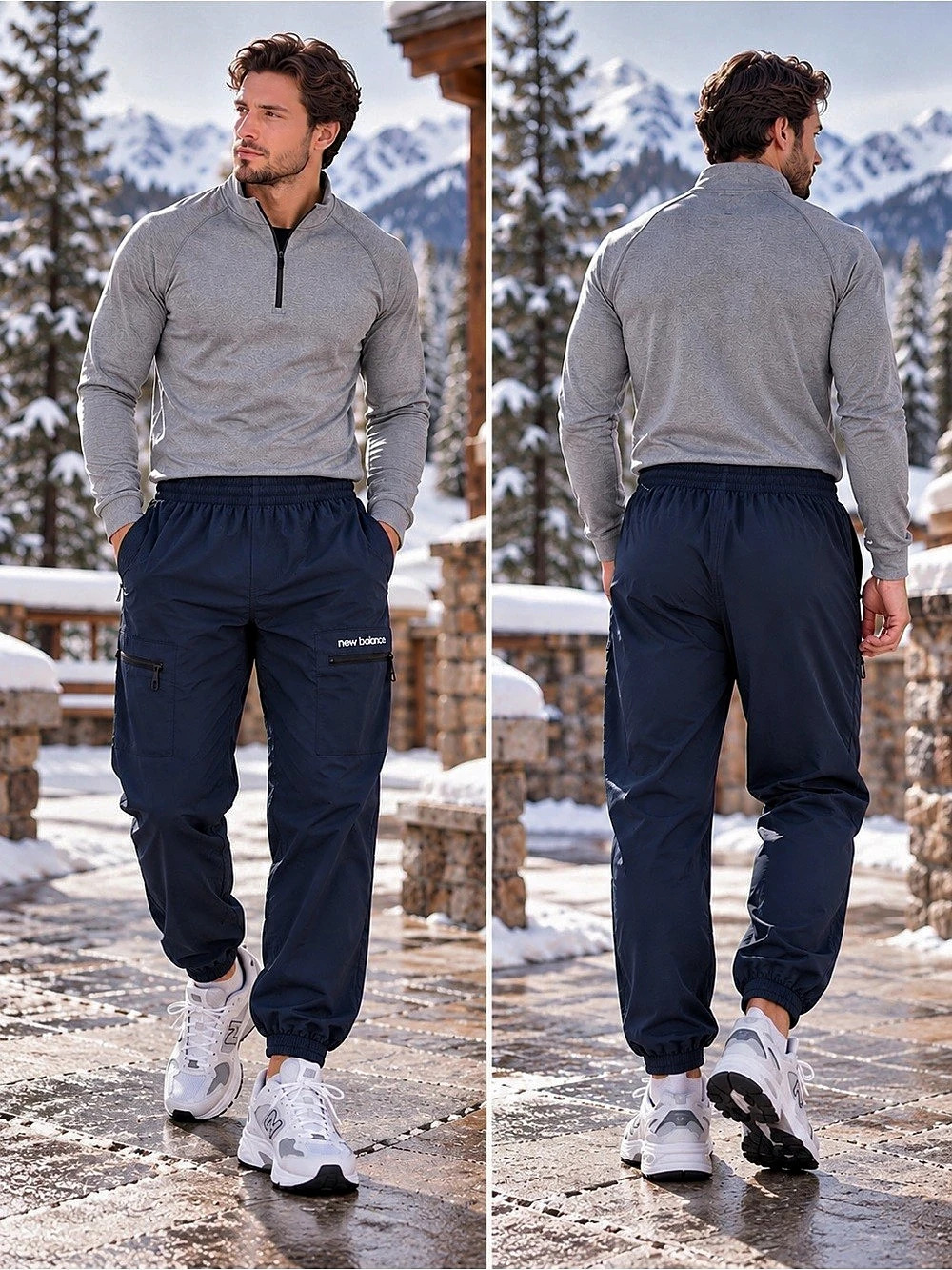 🌙✨🆕New Balance Men's Jogger Pants in Blue Size XL - Picture 1 of 9